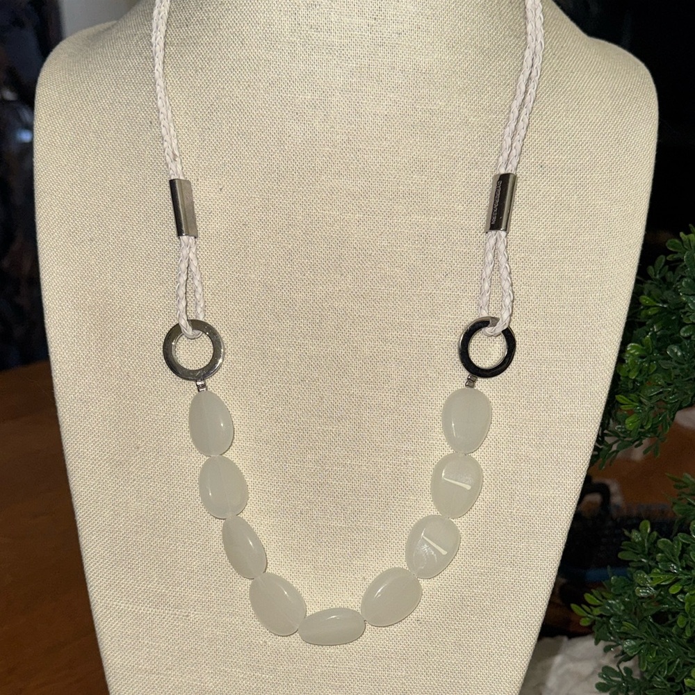 Dyrberg/Kern Leather and Glass Necklace